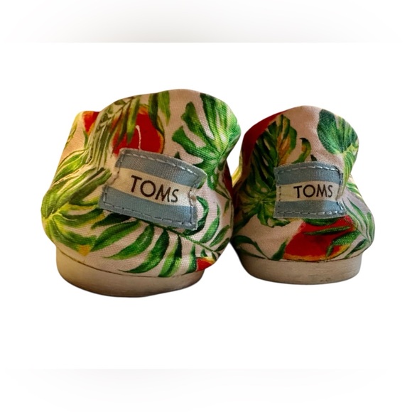 TOMS Classic Spanish Villa Watermelon Palms Print Womens Espadrilles Size W8 - Picture 5 of 7